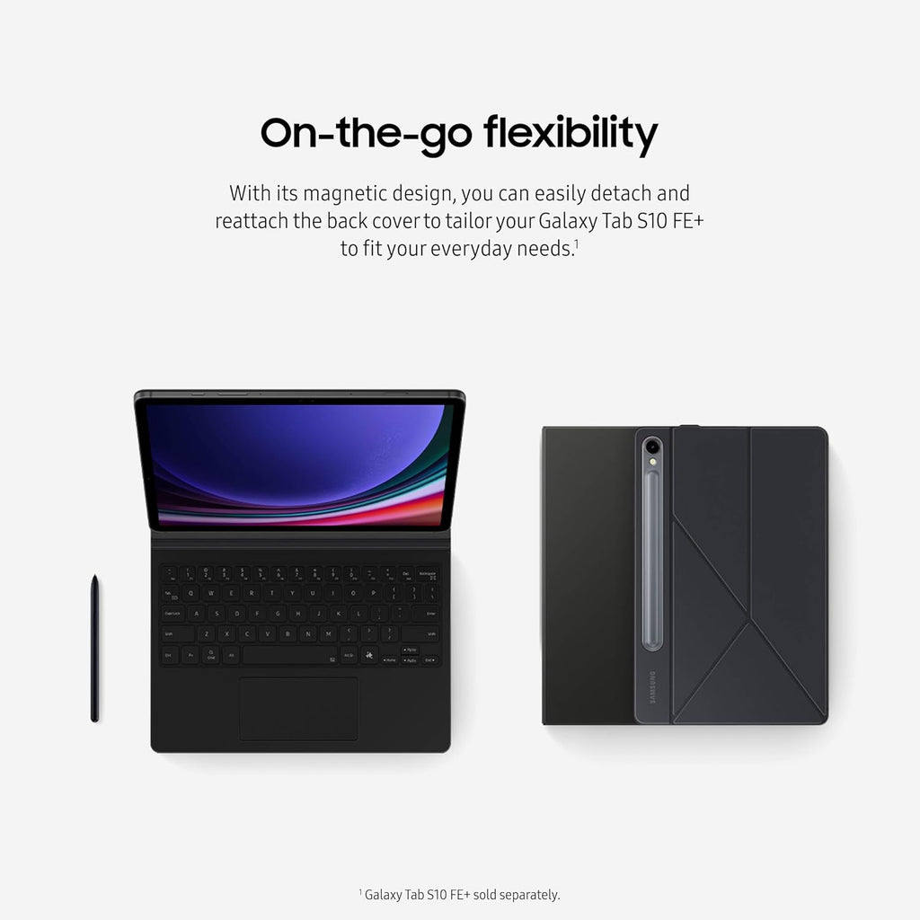 Samsung Galaxy Tab S10 FE+ Smart Book Cover for Galaxy Tab S10 FE+, Detachable Platform, PC-Like Experience, Wireless Keyboard Sharing, Blue