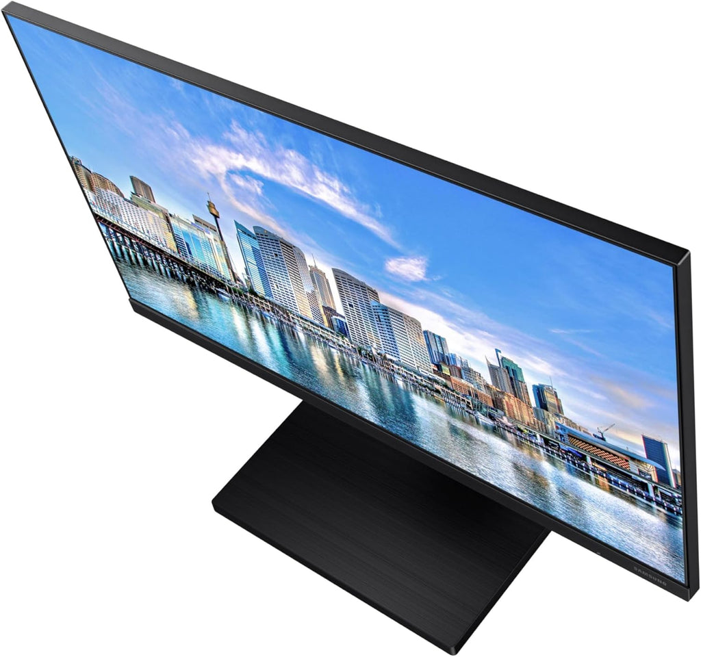 SAMSUNG FT45 Series 24-Inch FHD 1080p Computer Monitor, 75Hz, IPS Panel, HDMI, DisplayPort, USB Hub, Height Adjustable Stand, 3 Yr WRNTY (LF24T454FQNXGO),Black