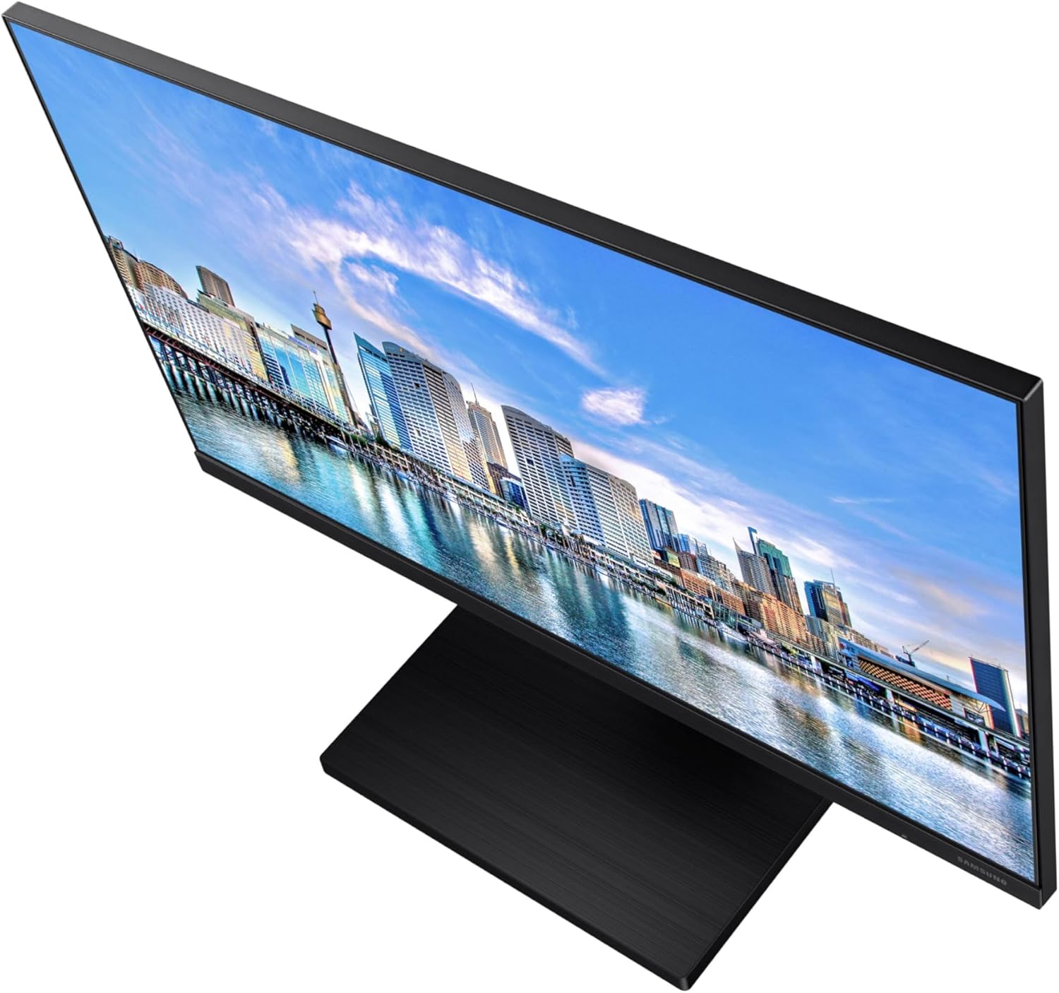 SAMSUNG FT45 Series 24-Inch FHD 1080p Computer Monitor, 75Hz, IPS Panel, HDMI, DisplayPort, USB Hub, Height Adjustable Stand, 3 Yr WRNTY (LF24T454FQNXGO),Black