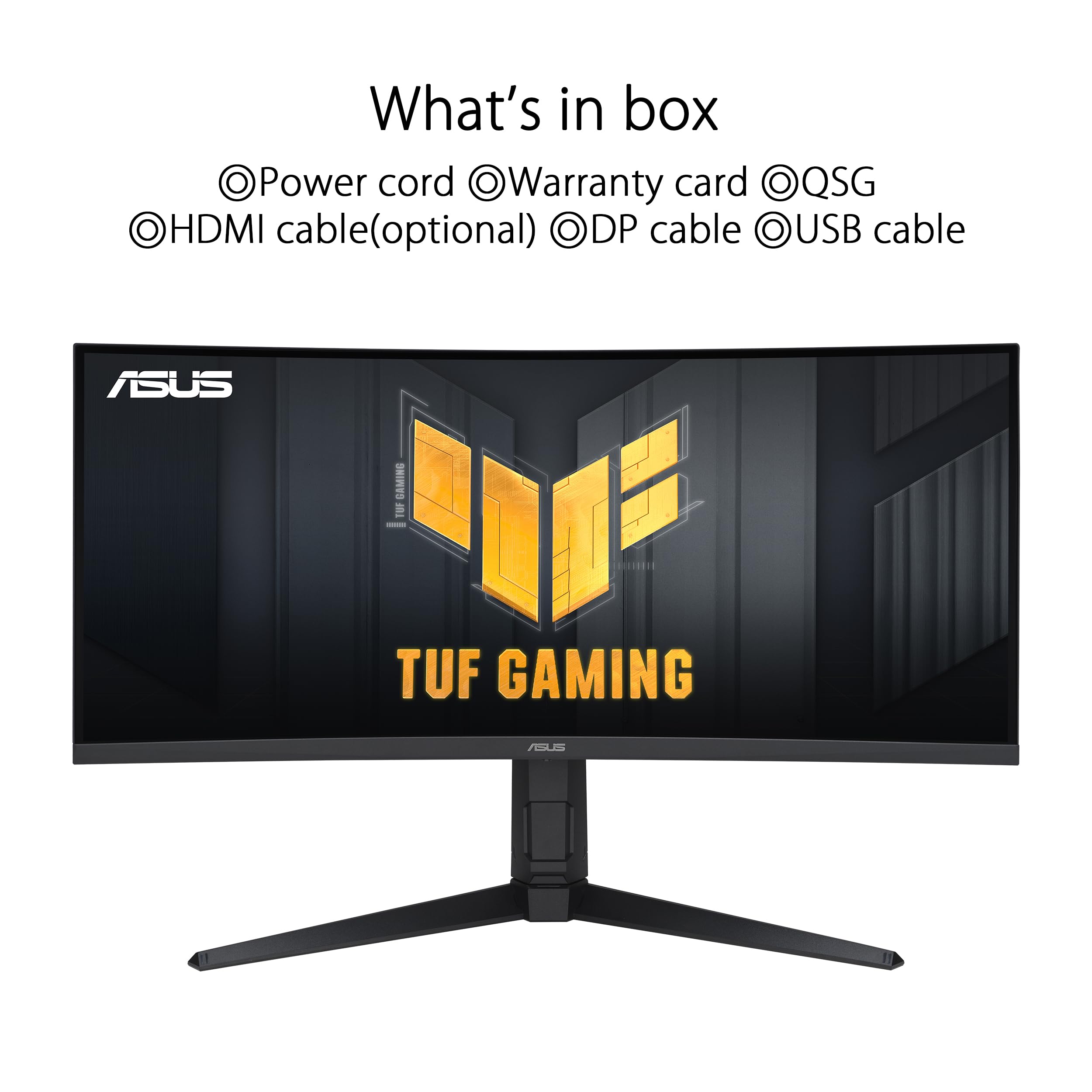 ASUS TUF Gaming VG34VQEL1A – 34 Inch Curved Gaming Monitor, UWQHD, 100 Hz, Extreme Low Motion Blur, Freesync, 1ms MPRT, 125% sRGB, HDR