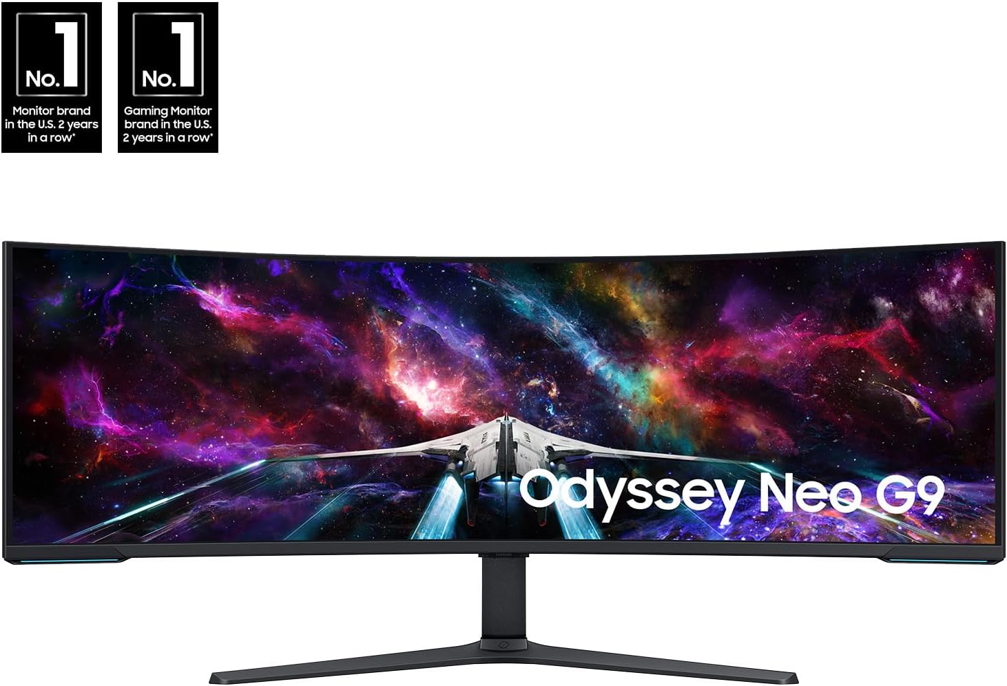 SAMSUNG 57" Odyssey Neo G9 (G95NC) Series Dual 4K UHD 1000R Curved Gaming Monitor, 240Hz, 1ms with DisplayPort 2.1, Quantum Mini-LED, DisplayHDR 1000, AMD FreeSync Premium Pro, LS57CG952NNXZA