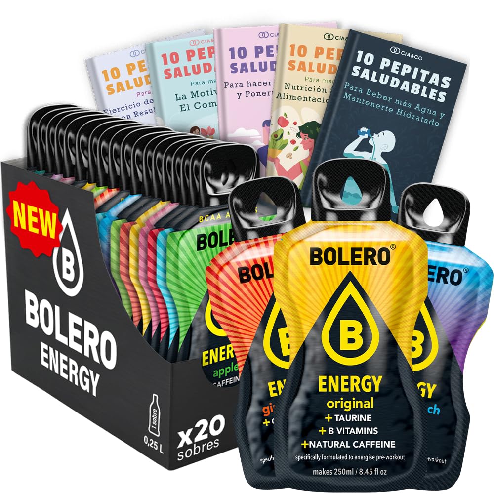 57 x Bolero Drinks MIX VARIETY FLAVORS (57x9 grs) - Healthy and Natural Hydration - Water Alternative with Vitamin C and Stevia Extract + 50 Healthy Nuggets Cia&Co