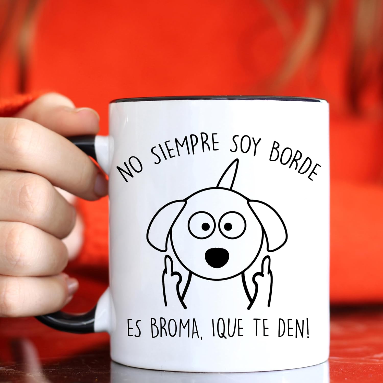 Presente colega trabalho | Caneca de café com mensagem Nem sempre sou borda | Presentes originais para homem e mulher | Presentes divertidos