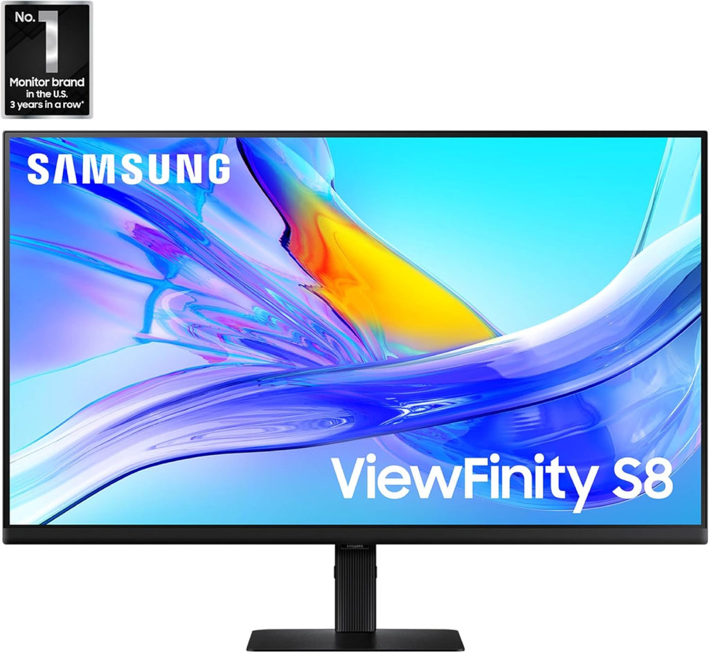 Samsung 37” ViewFinity S8 (S80UD) 4K UHD HDR10 High Resolution Monitor with USB-C and Ergonomic Design, Built-in KVM Switch, Intelligent Eye Care, LS37D800UANXZA, 2025