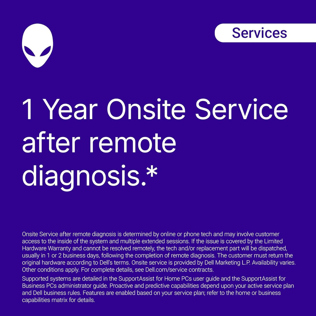 Alienware 16 Aurora Gaming Laptop AC16250-16" WQXGA 120Hz Display, Intel Core 7-240H Processor, 16GB DDR5 RAM, 1TB SSD, NVIDIA GeForce RTX 5050 8GB Graphics, Windows 11 Home, Onsite Service - Blue