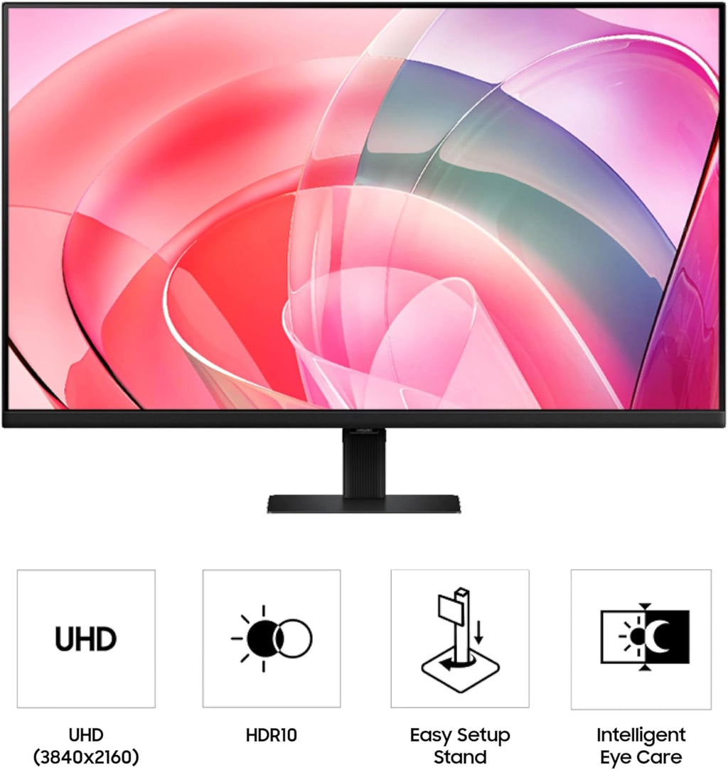 Samsung 32" ViewFinity S7 (S70D) 4K UHD IPS HDR10 High Resolution Monitor, HDMI & DP Port, TUV-Certified, 2025, LS32D700EBNXGO