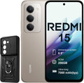 XIAOMI Redmi 15 4G 8+256GB Smartphone – Batería 7000mAh | Pantalla 6.9" FHD+ 144Hz | Snapdragon 685 | Cámara Dual 50MP | Carga Rápida 33W | Diseño Quad-Curve (Gray, con Funda)