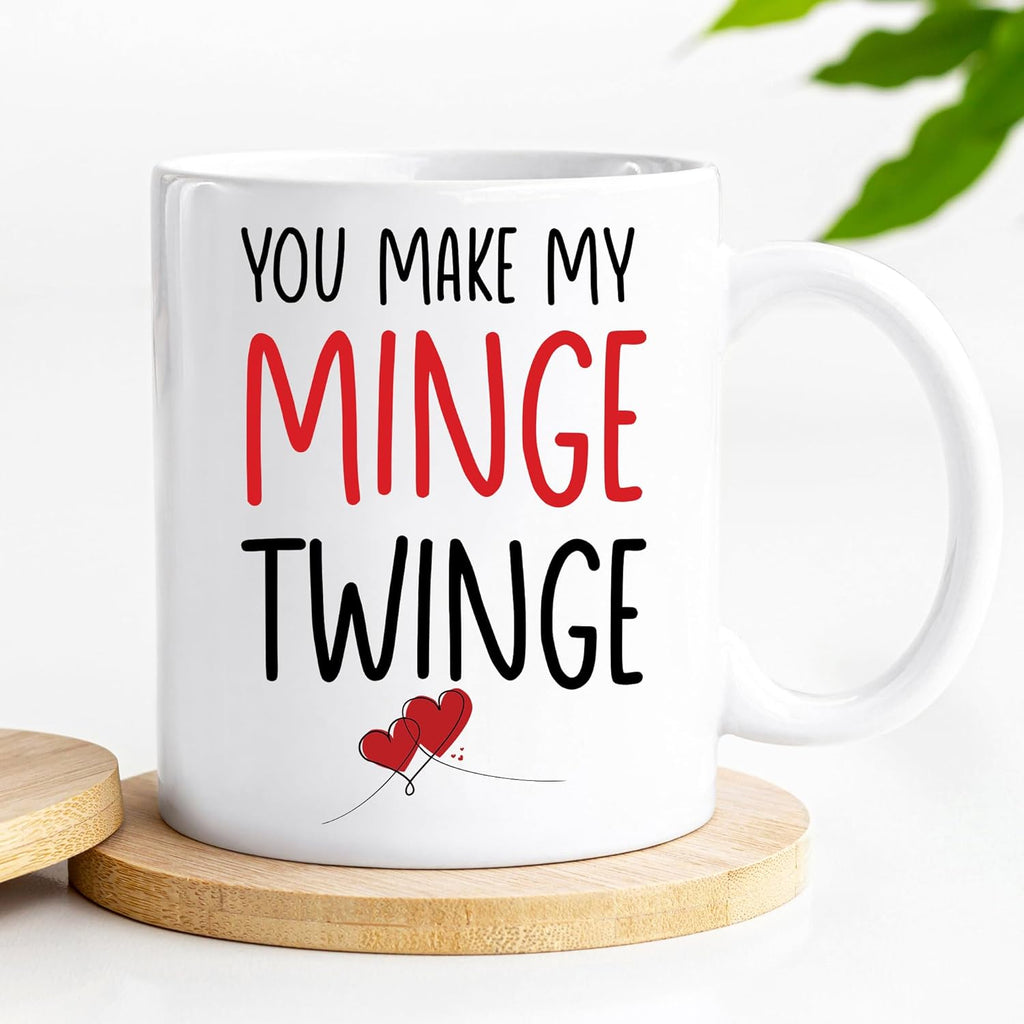 Jungle Mug Caneca do Dia dos Namorados | You Make My Minge Twinge | Caneca de aniversário para ele | Caneca de café | Dia dos Namorados | Presentes de namorado | Presentes de namorado