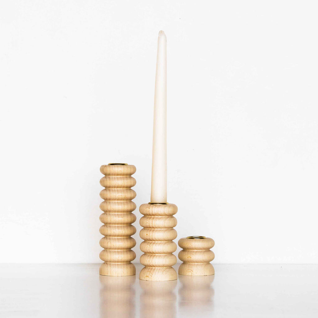 Totem Wooden Candle Holder - Medium Nº 1