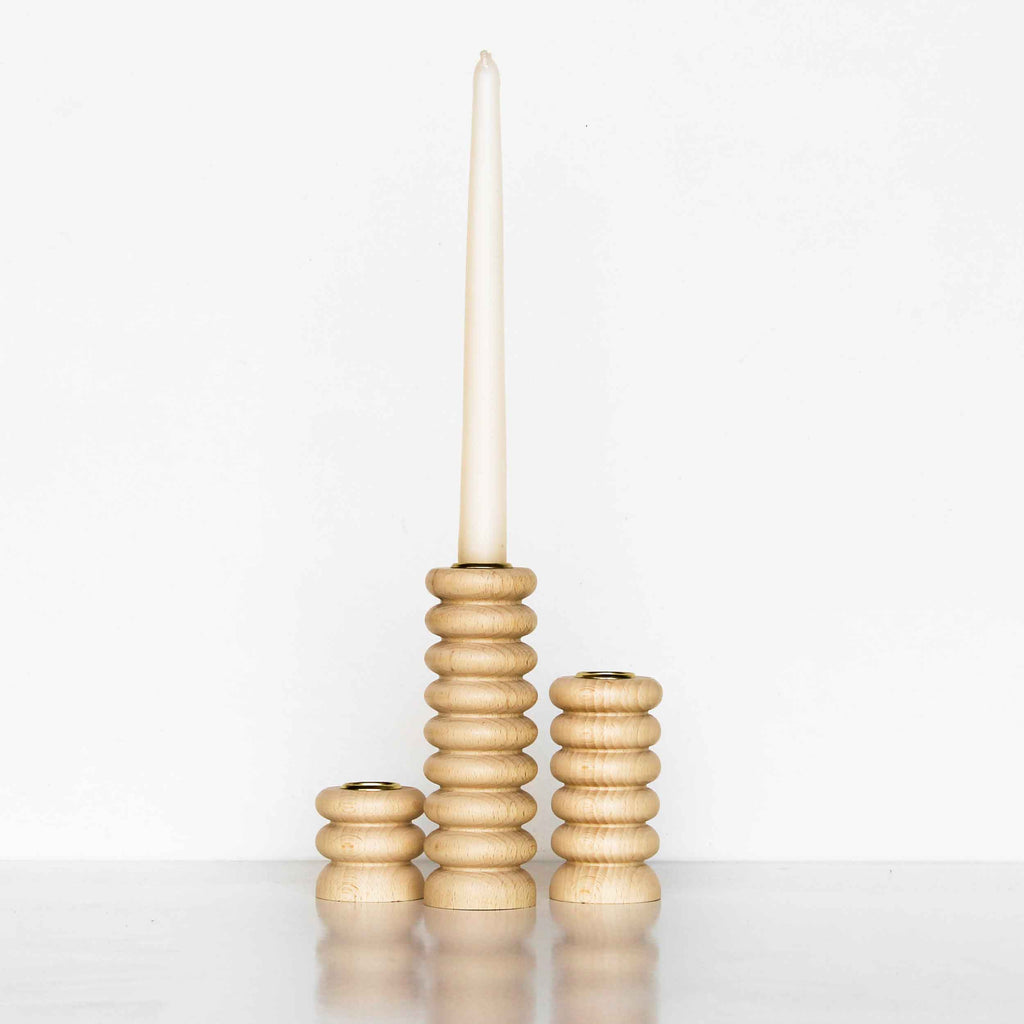 Totem Wooden Candle Holder - Tall Nº 1