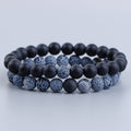 Set of 2 Bracelets in Natural Stone