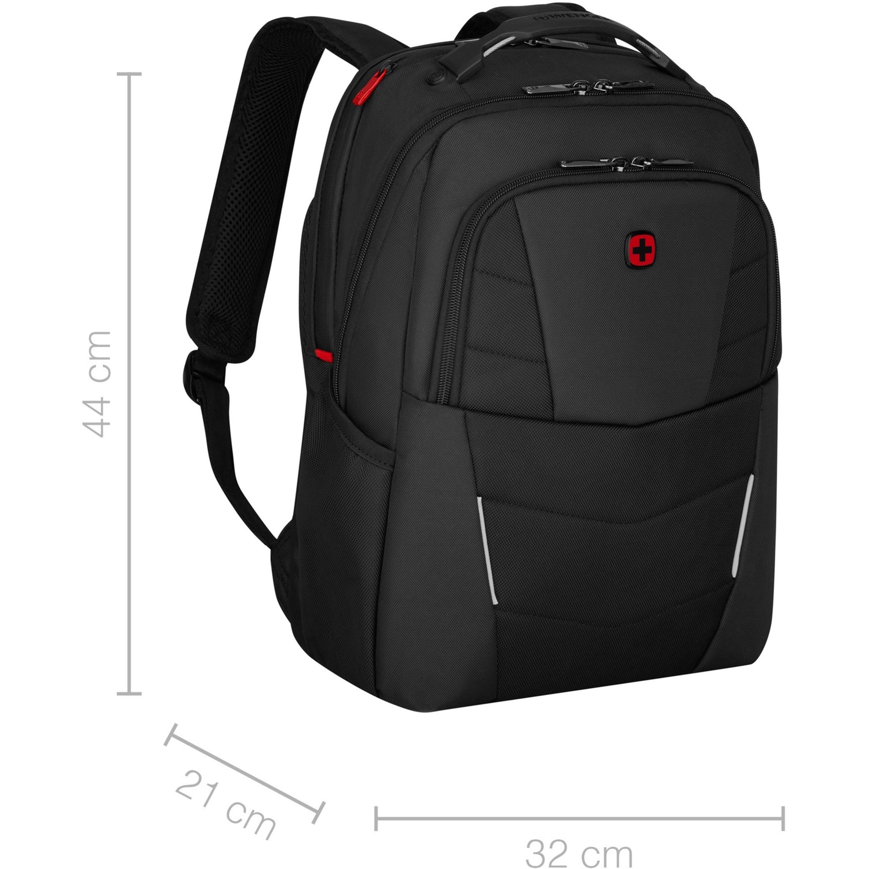Mochila para portátil WENGER Altair de 17 pulgadas con bolsillo para tableta, color negro
