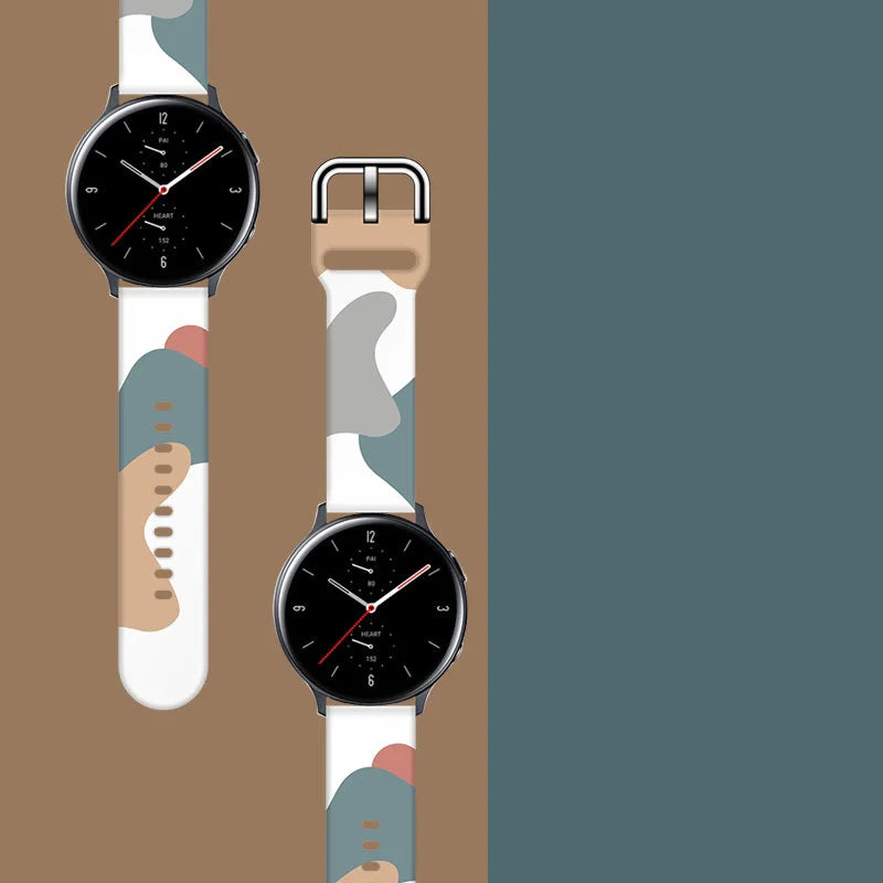 HURTEL Strap Moro Silicone para Samsung Galaxy Watch 46mm / Bracelete com Padrão 2