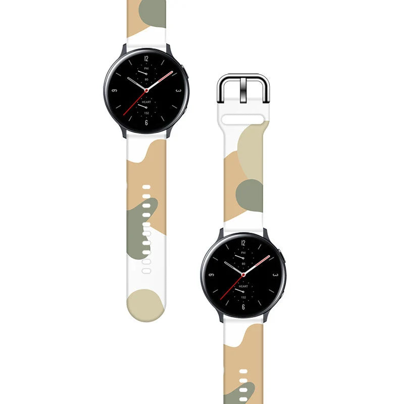 Pulseira de Silicone HURTEL Strap Moro para Samsung Galaxy Watch 46mm / Bracelete com Padrão / Cor: Moro