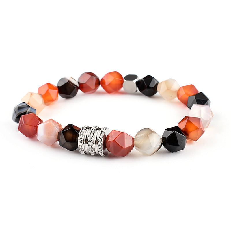 Lucky Bracelet in Natural Stone and Stainless Steel