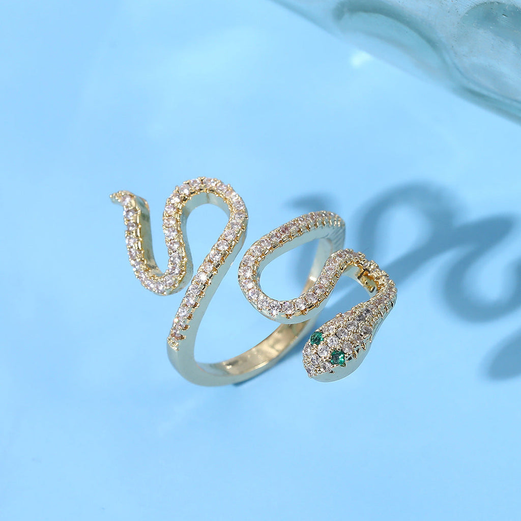 Anel Snake com Zircónia