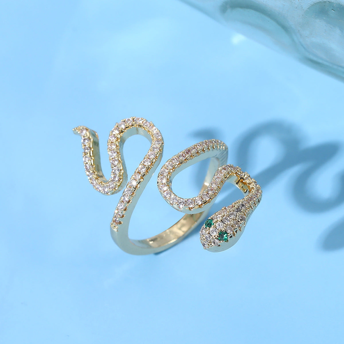 Anel Snake com Zircónia