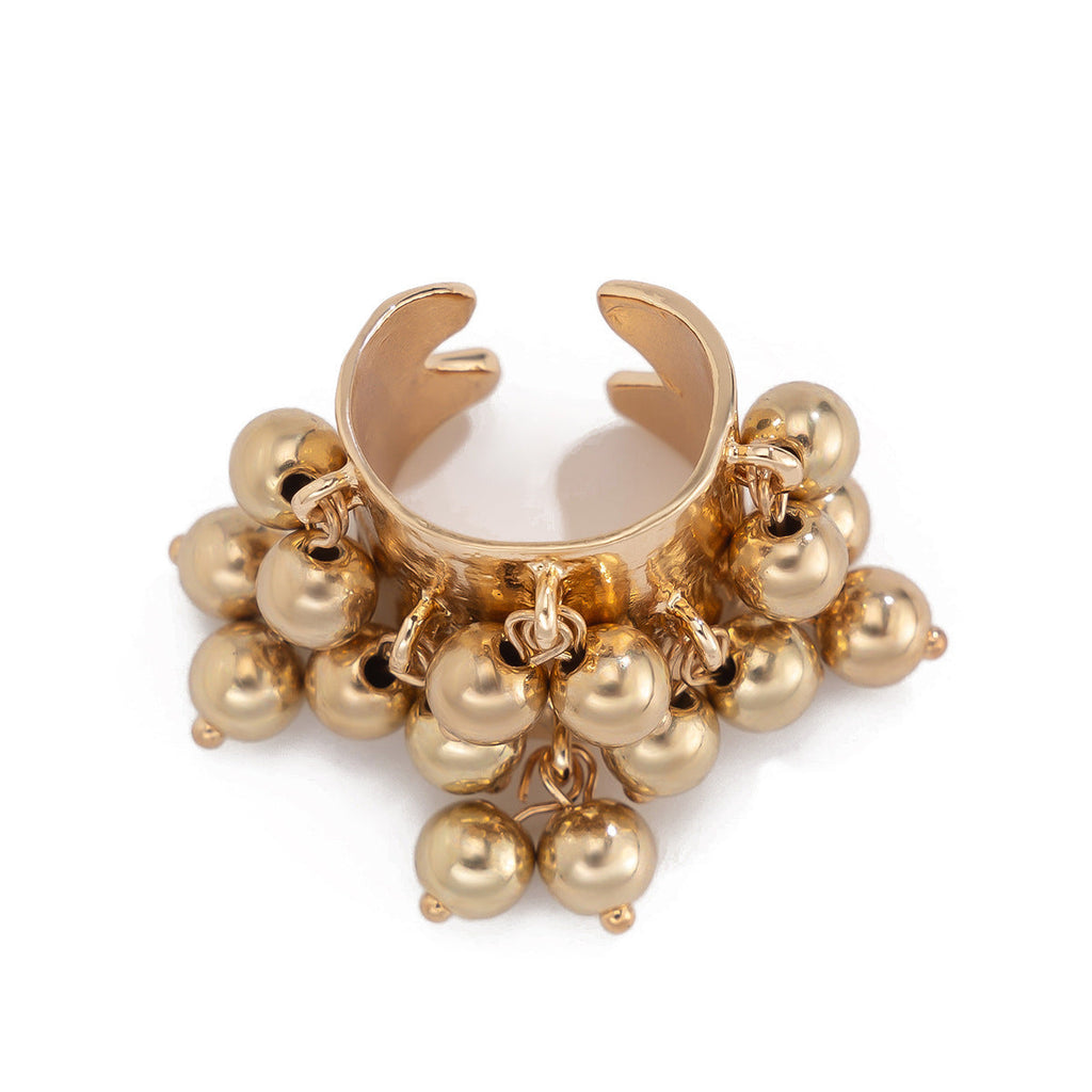 Anillo de borla con piedra natural