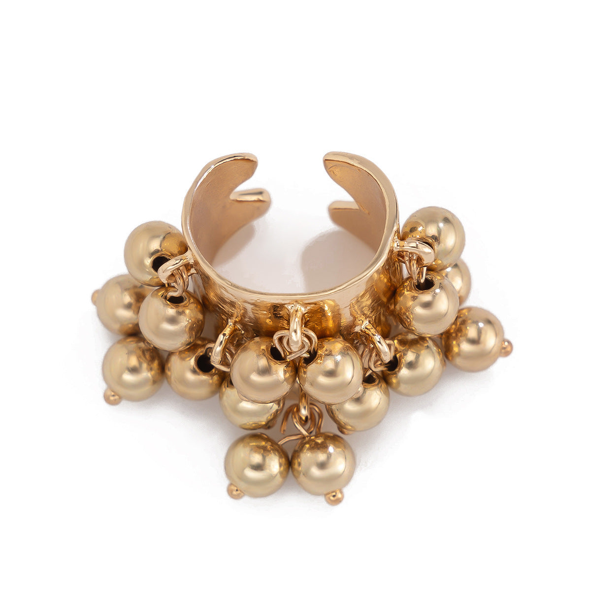 Anillo de borla con piedra natural