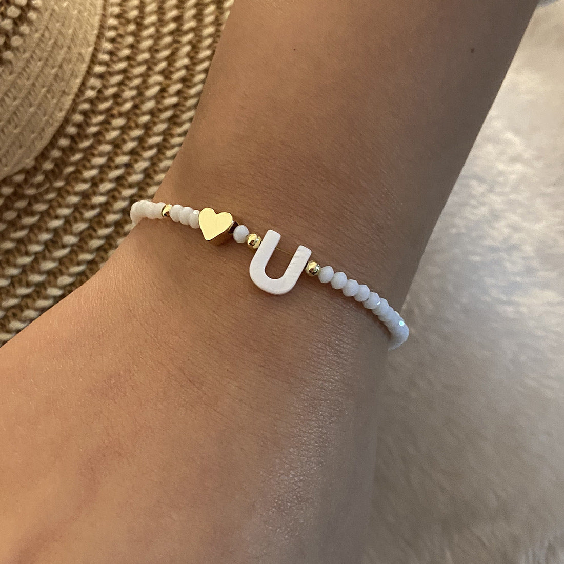 Bracelet with Letter and Heart