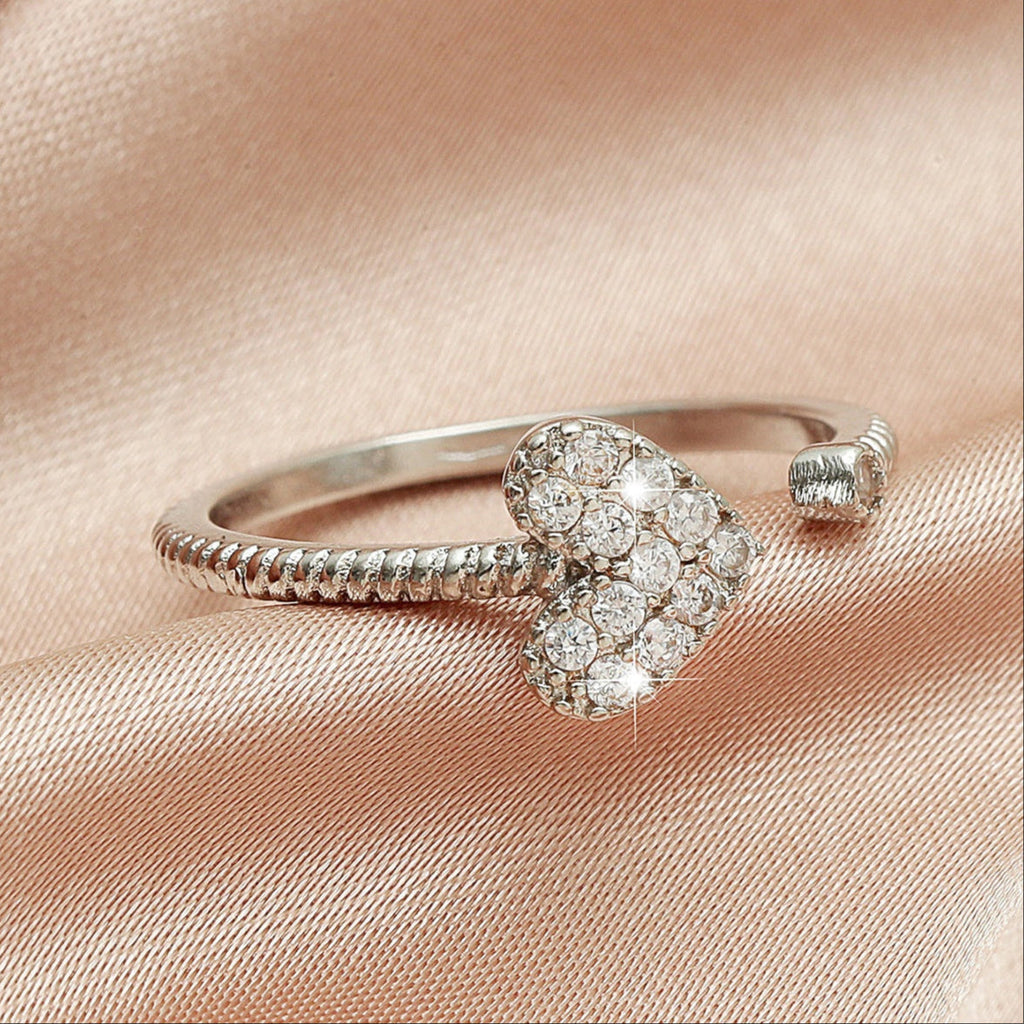 Anel Heart com Zircónia