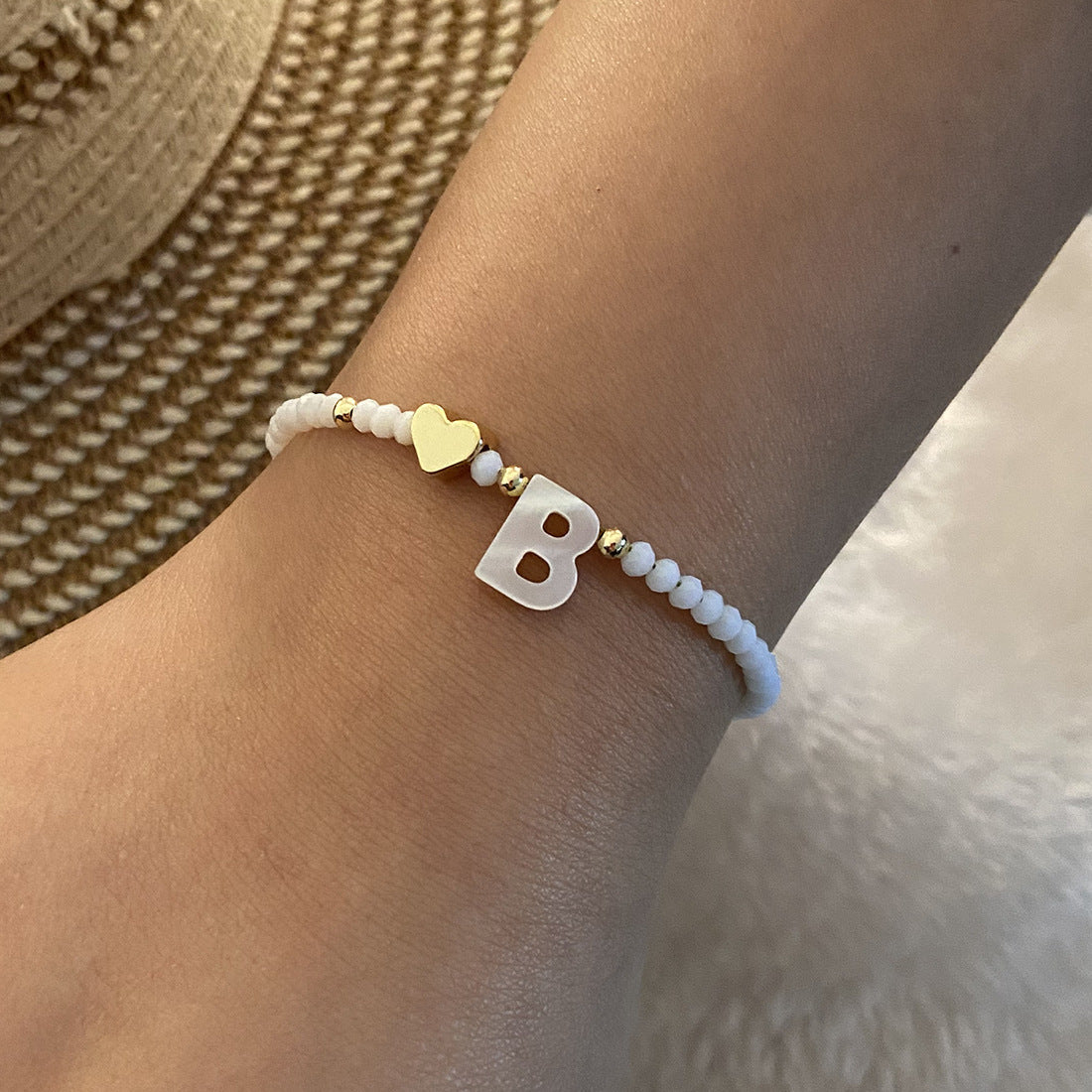 Bracelet with Letter and Heart