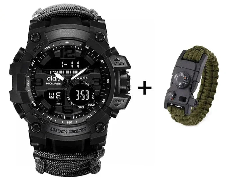 Waterproof LED Military Sports Watch