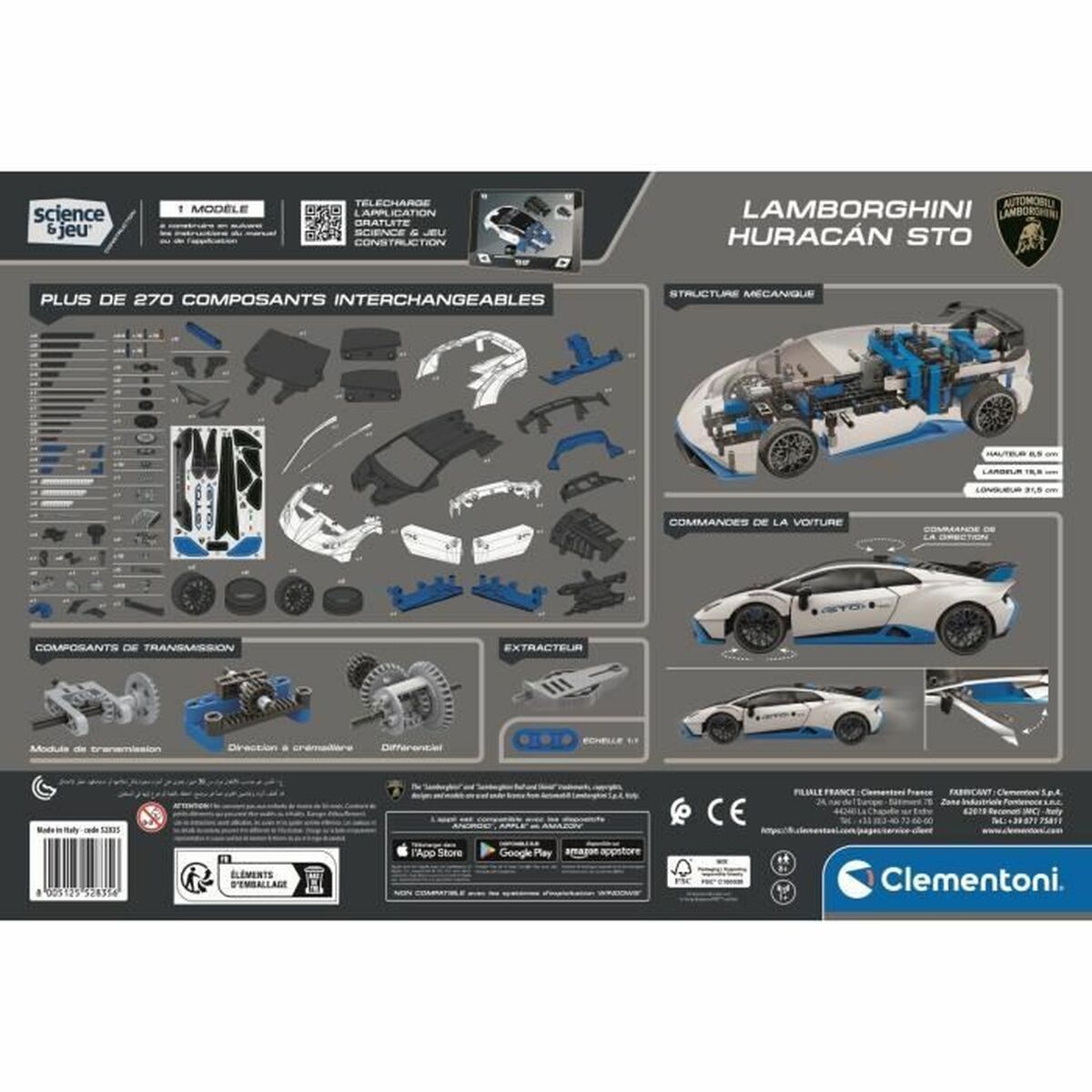 Carro Rádio Controlo Clementoni Lamborghini Huracan STO