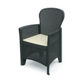 IPAE Progarden Folia Anthracite Garden Armchair, Polypropylene (60 x 58 x 89 cm)