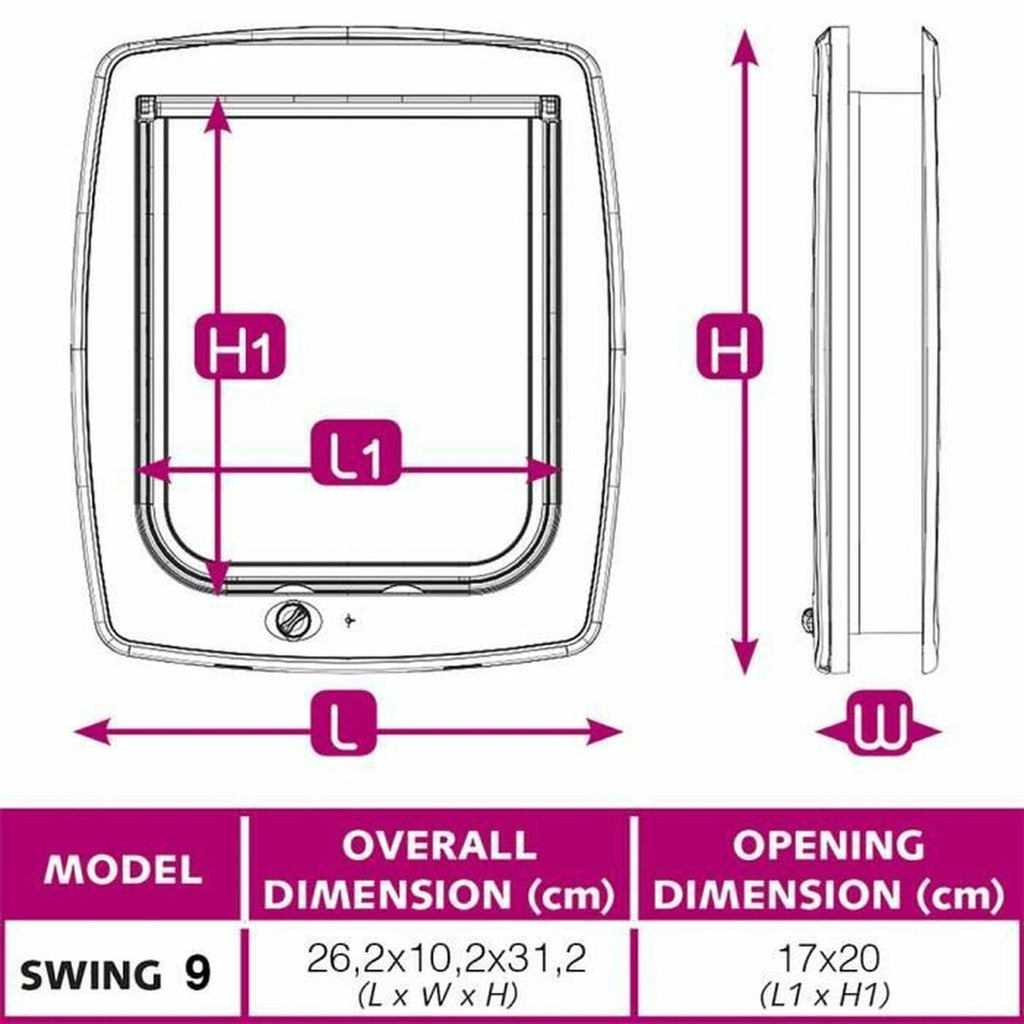 Aba de gato Ferplast Swing 9 Branco 26,1 x 31,2 x 14,2 cm 26,2 x 10,2 x 31,2 cm Plástico