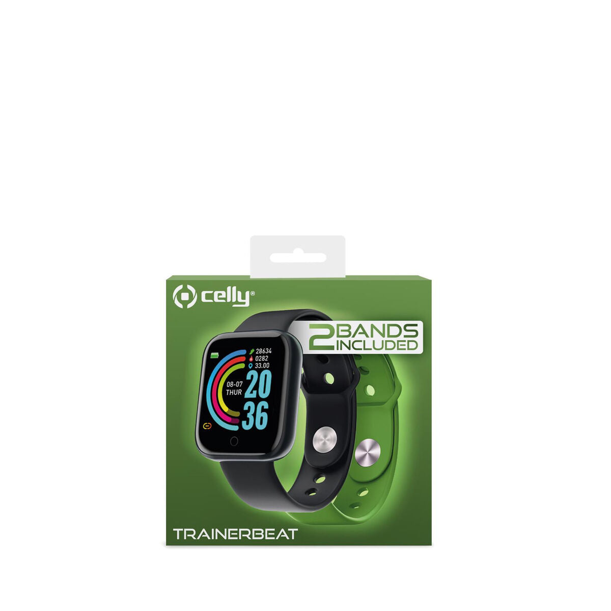 Smartwatch Celly TRAINERBEATGN Preto Verde
