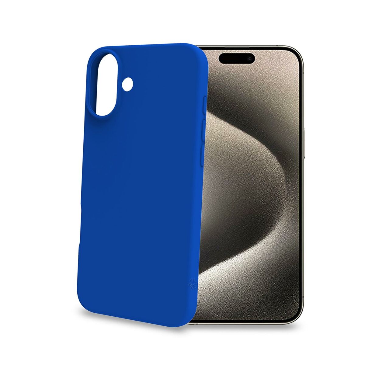 Celly Phone Case for iPhone 16 Plus, Blue Apple