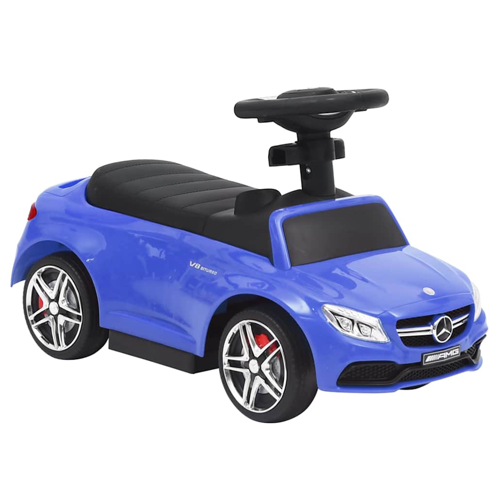 vidaXL Carro infantil de empurrar Mercedes-Benz C63 azul