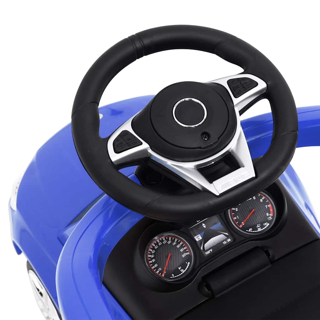 vidaXL Carro infantil de empurrar Mercedes-Benz C63 azul
