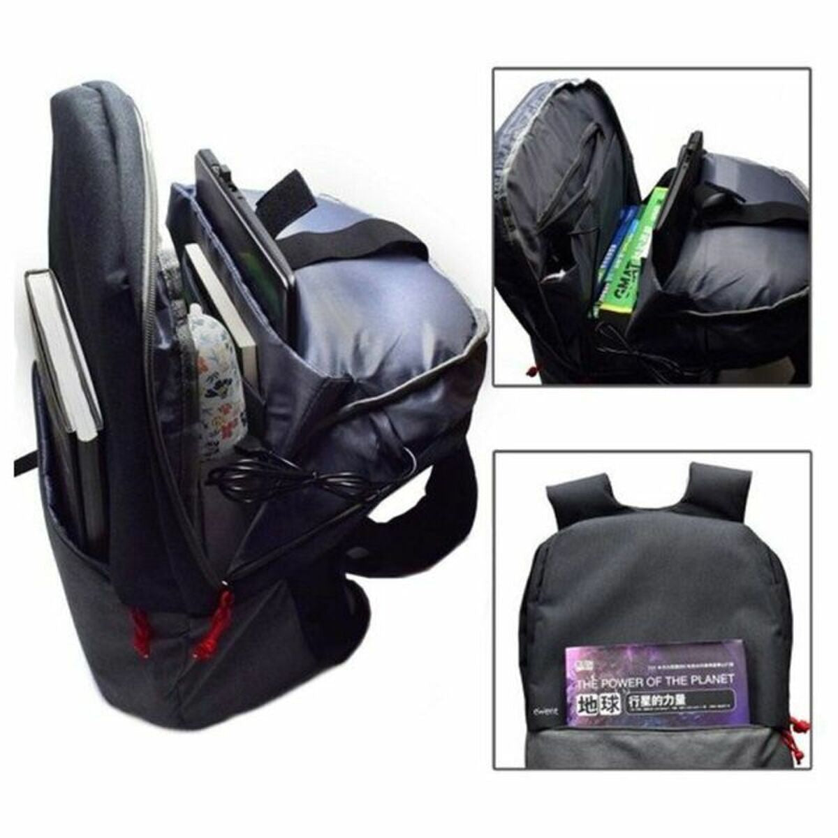 Mochila Ewent EW2529 para portátil y tableta de 17" y 17,3" (negro y gris)