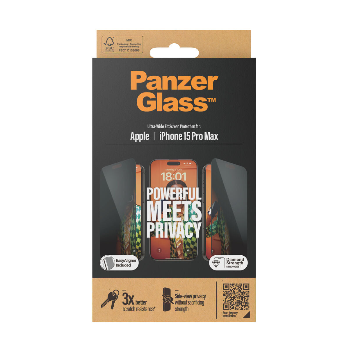 Protetor de ecrã para o telemóvel Panzer Glass P2812 Apple