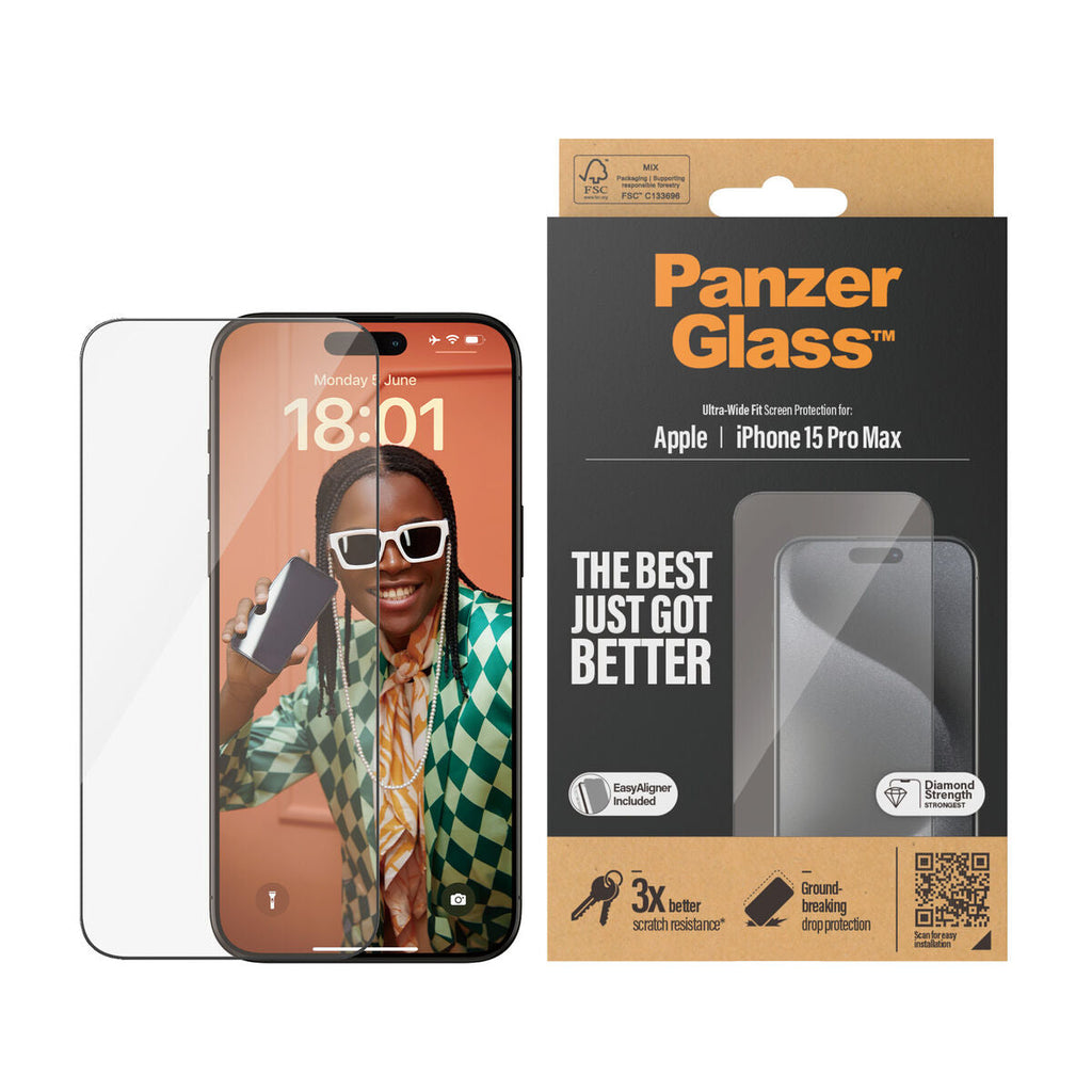 Protetor de ecrã para o telemóvel Panzer Glass 2812 Apple