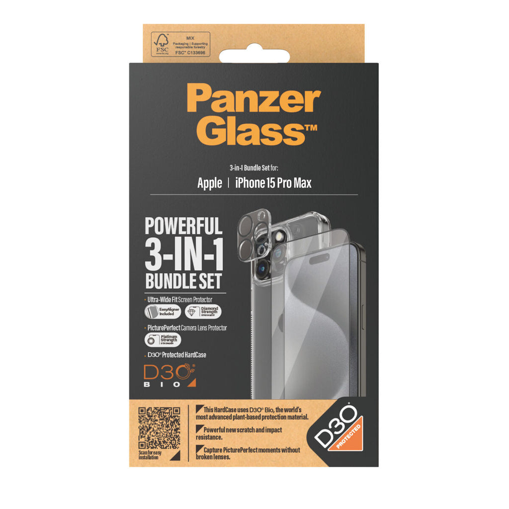 Panzer Glass B1175+2812 screen protector for Apple iPhone 15 Pro Max