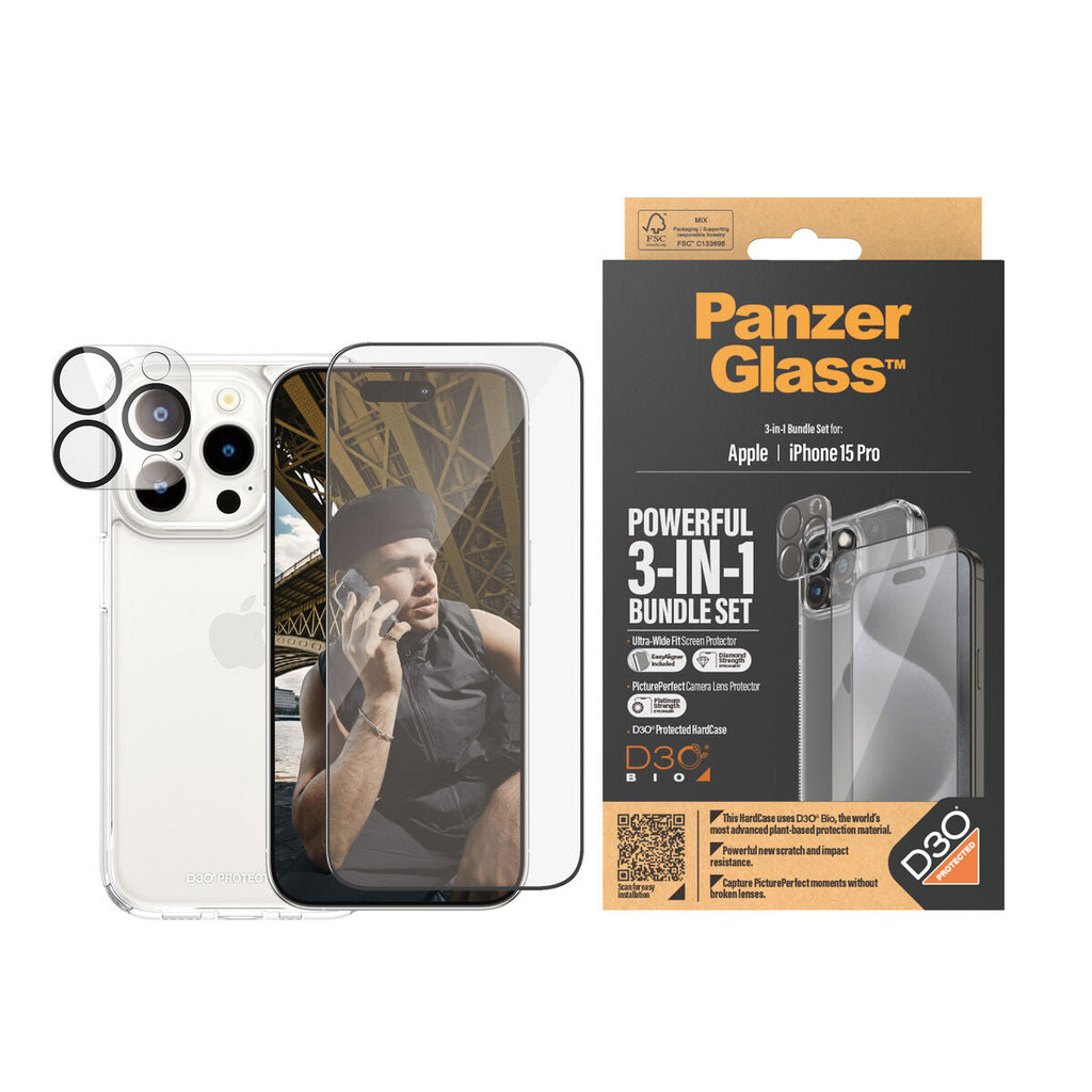 Panzer Glass B1173+2810 screen protector for Apple iPhone 15 Pro