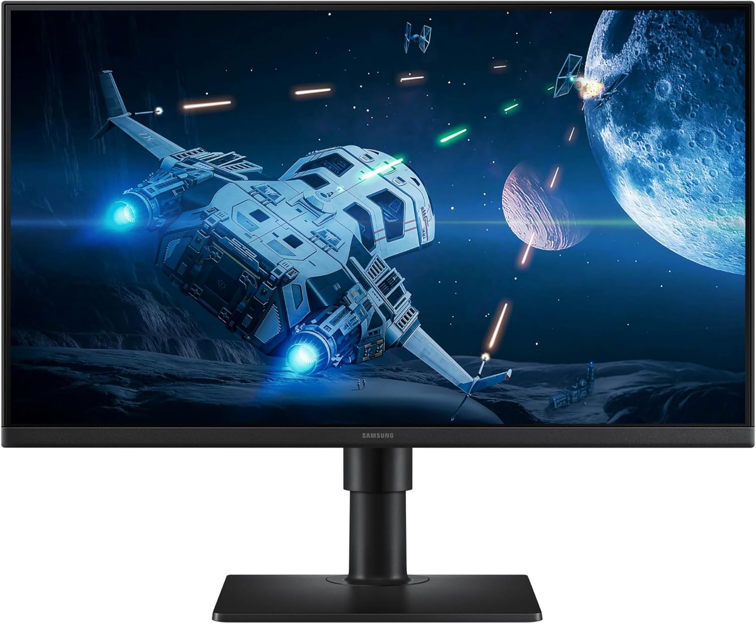 Samsung 24” (S40GD) Borderless Business Monitor with IPS Panel, 100Hz Refresh Rate, Eye Saver Mode, Ergonomic Design, Game Picture Mode, LS24D408GANXGO