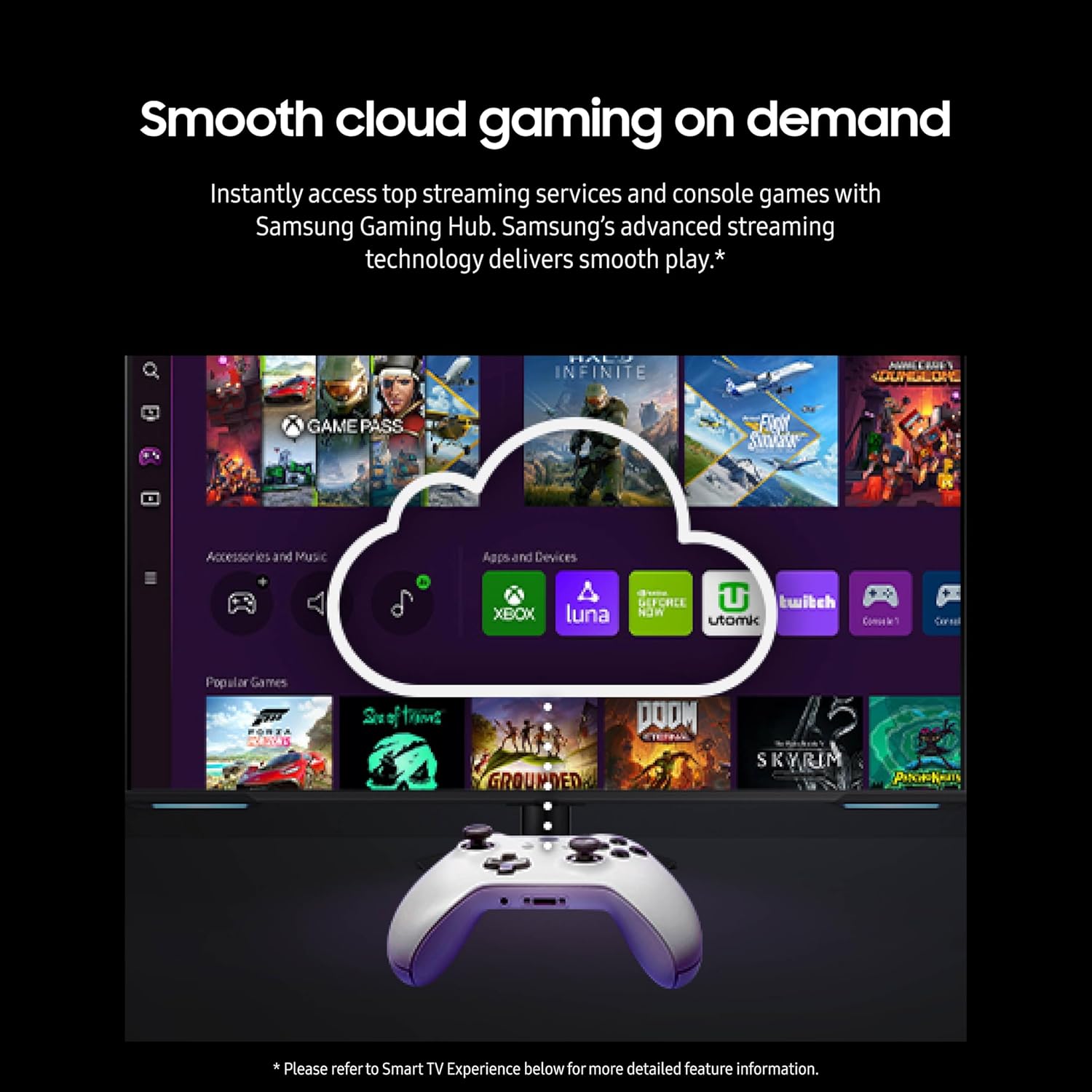 SAMSUNG 43" Odyssey Neo G7 Series 4K UHD Smart Gaming Monitor, 144Hz, 1ms, VESA Display HDR600, Quantum Matrix Technology, AMD FreeSync Premium Pro, LS43CG702NNXZA, Black