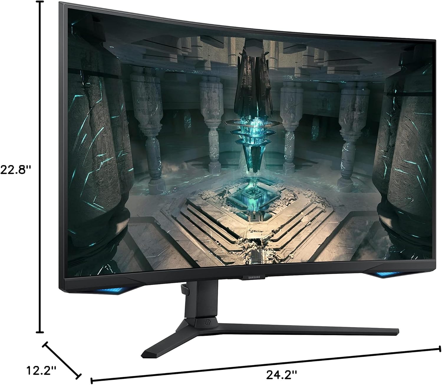Samsung 27" Odyssey QHD G65B Curved Gaming Monitor, 240Hz, 1ms (GTG), HDR 600, Gaming Hub, 1000R, AMD FreeSync Premium Pro, LS27BG652ENXGO