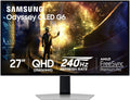 Samsung 27” Odyssey OLED G6 (G61SD) QHD & QD-OLED 240Hz 0.03ms FreeSync Premium Pro Gaming Monitor with Sleek Metal Design, 3 Year Warranty, US, LS27DG610SNXZA