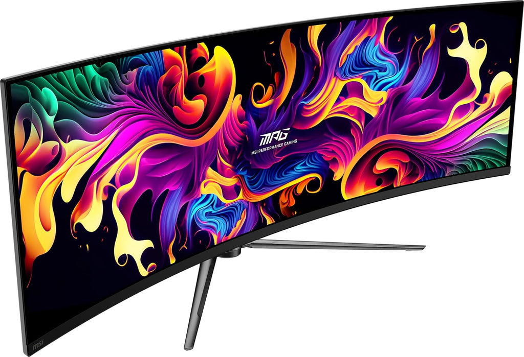 MSI MPG 491CQPX QD-OLED Monitor curvo de jogos de 49" DQHD, 1800R, 5120 x 1440 Quantum Dot OLED painel, 240 Hz/0,03 ms, 99% DCI-P43, ecrã HDR True Black 00, KV. M/Preto