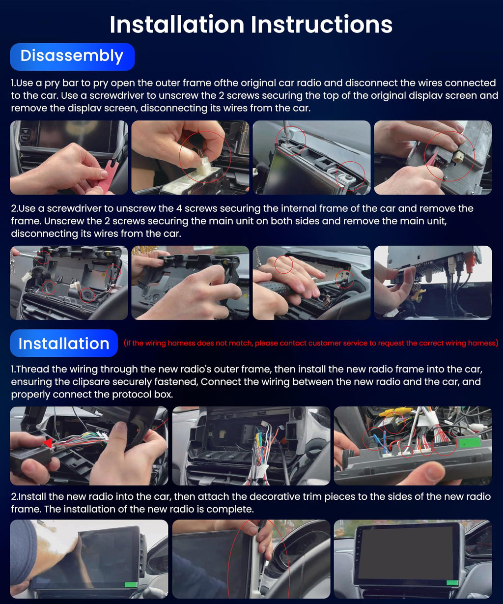 2G+64G Wireless Carplay Android 13 Car Radio 2 Din for Peugeot 2008 208 2012-2018 with Android Auto GPS Navi WiFi 10.1 Inch Car Radio with Bluetooth FM/RDS Radio USB/EQ/SWC Rear Camera