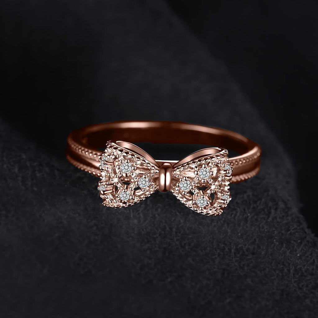 Bow Ring with Cubic Zirconia