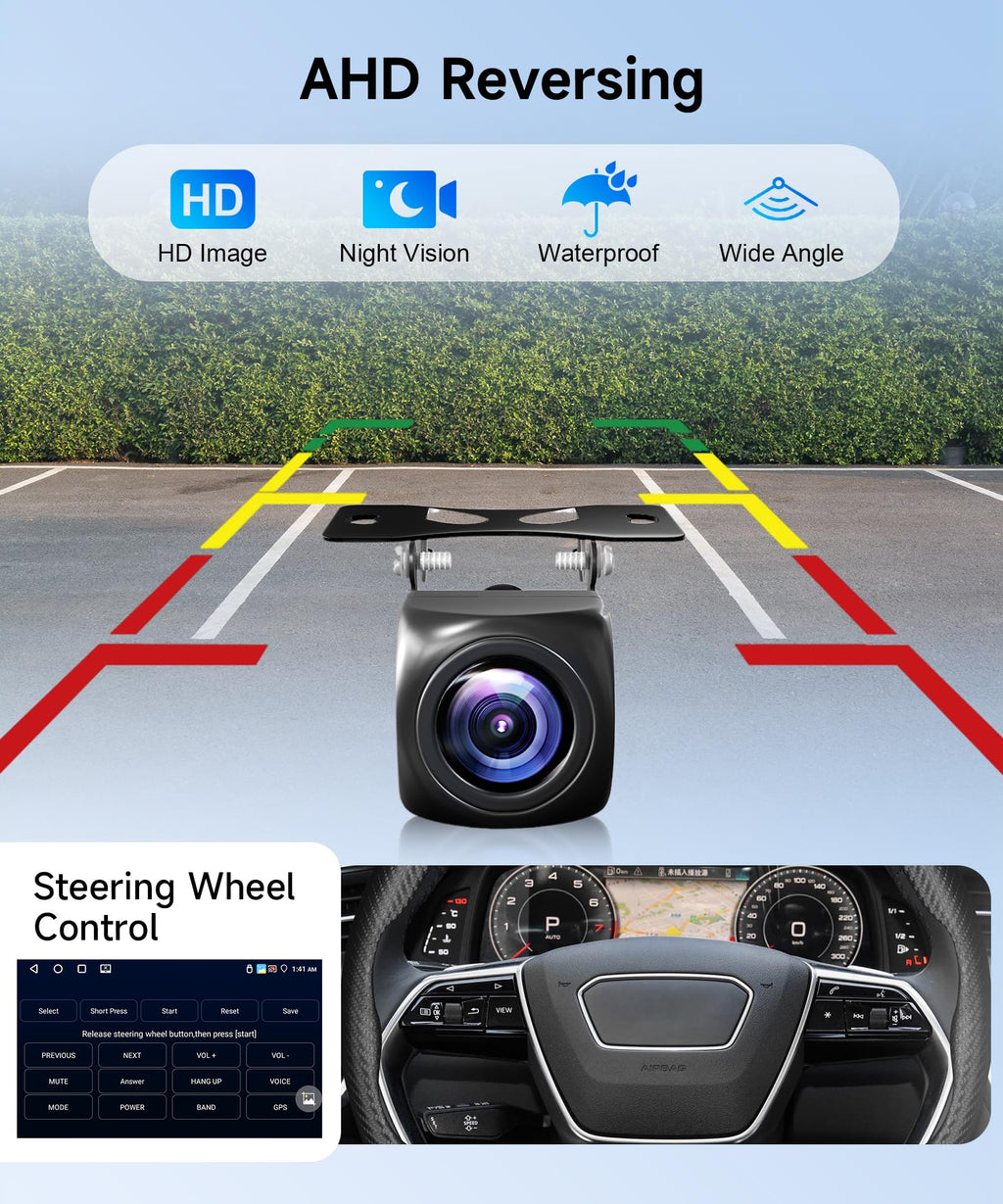 2G+64G Wireless Carplay Android 13 Car Radio 2 Din for Peugeot 2008 208 2012-2018 with Android Auto GPS Navi WiFi 10.1 Inch Car Radio with Bluetooth FM/RDS Radio USB/EQ/SWC Rear Camera