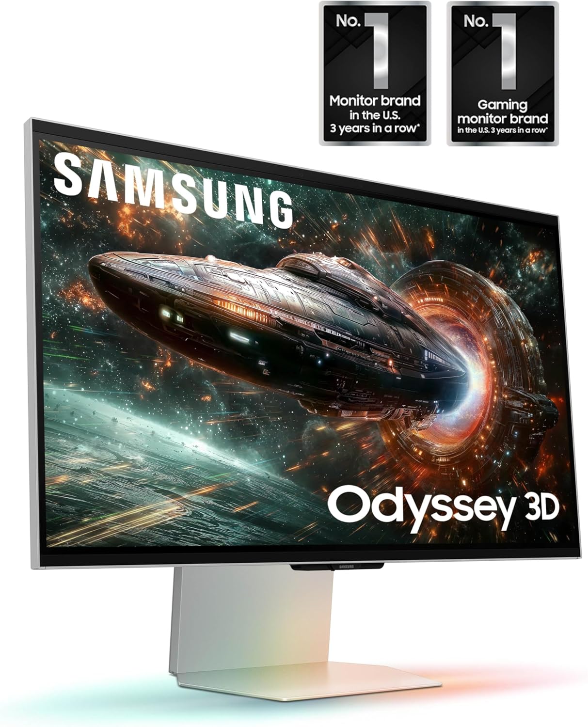 SAMSUNG 27-inch Odyssey 3D G90XF, 4K, 165Hz, Gaming Monitor, 1ms Response Time, AMD FreeSync Premium, Glasses-Free, Ergonomic Stand, LS27FG900XNXZA, 2025
