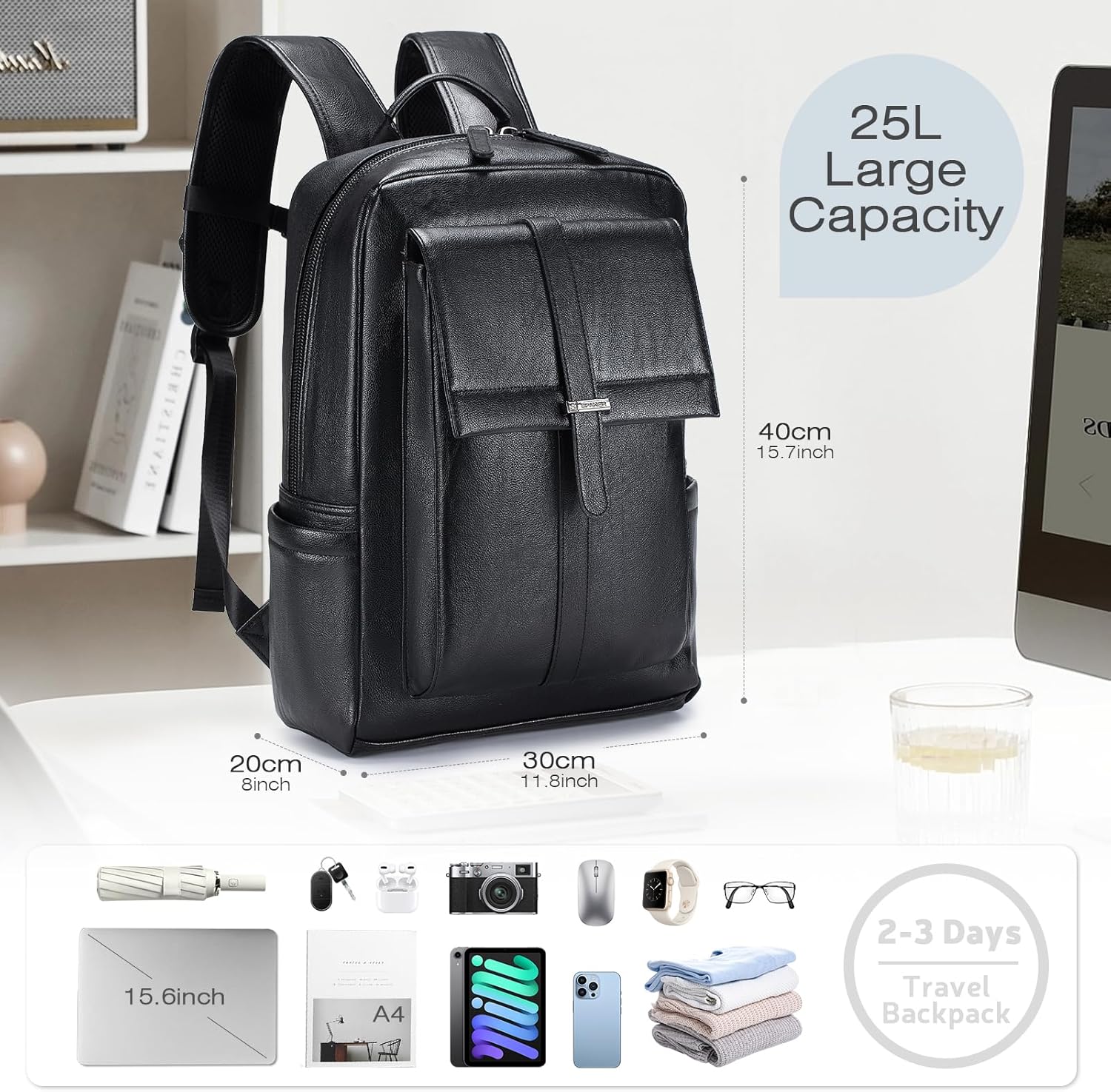 SPAHER Mochila portátil 15,6" mochila de viagem para mulher mochila de transporte impermeável mochila casual unissexo suporte ao ar livre ombro escolar caminhadas bagagem de negócios presente