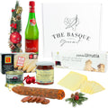 THE BASQUE gourmet Cesta de Natal presente de produtos de Euskal Herria – lote de Natal – queijo Idiazabal, paté, horizo, espargos de navarra, sidra basca, cesta gourmet para oferecer